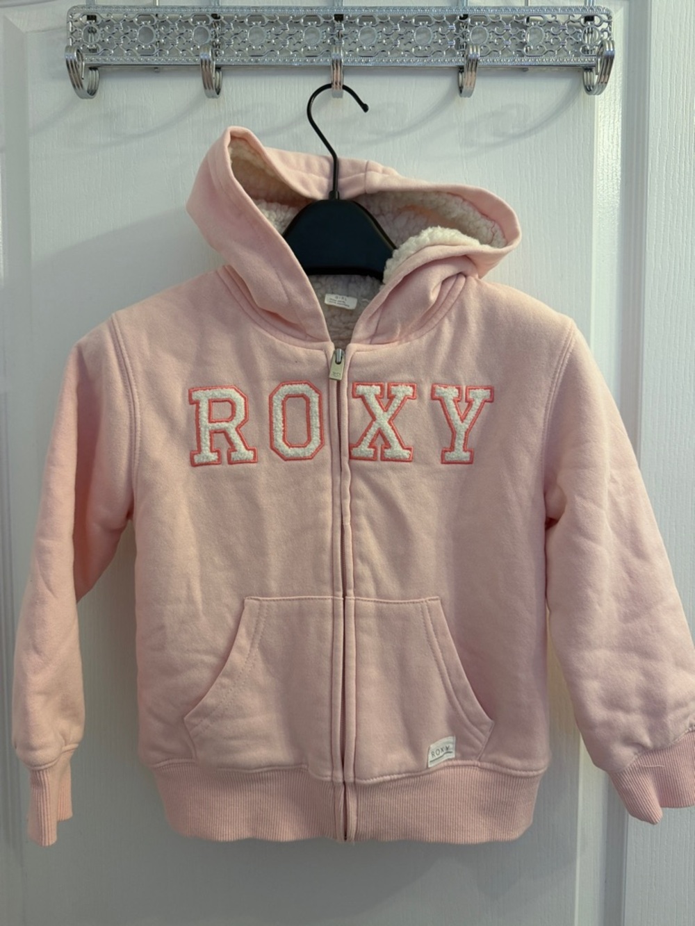 Roxy Pink Sherpa-Lined Zip Hoodie